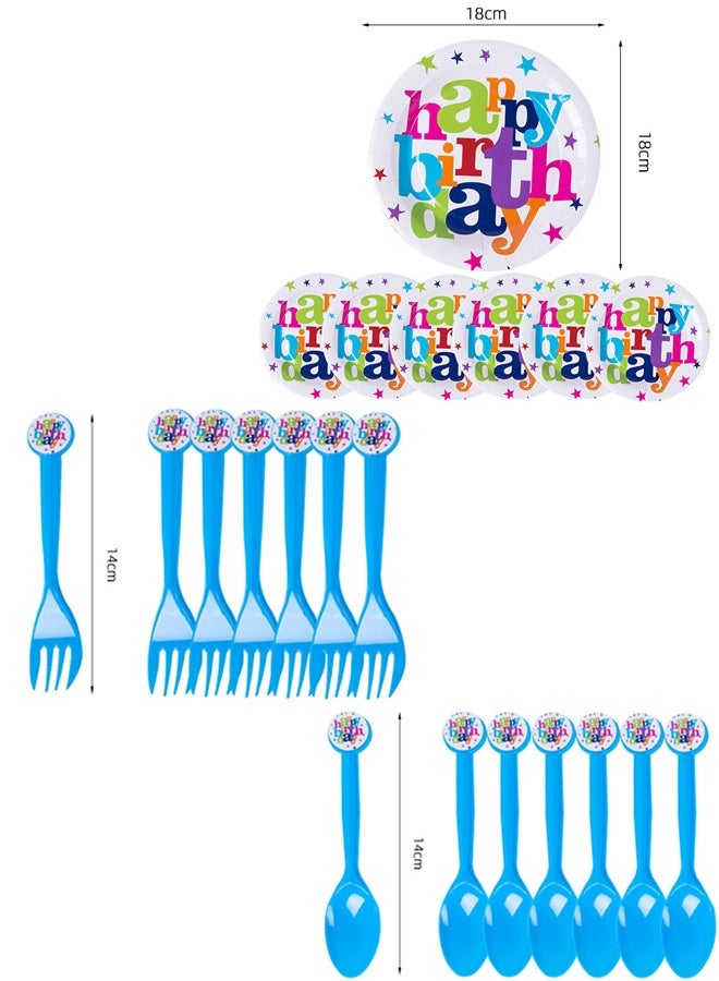 40 pieces of cartoon themed birthday party disposables set - Image 2